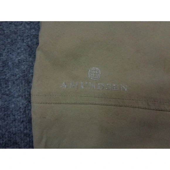 Amundsen Field Pants Mens Large Beige Button Fly Reinforce Knees Waxed Trousers